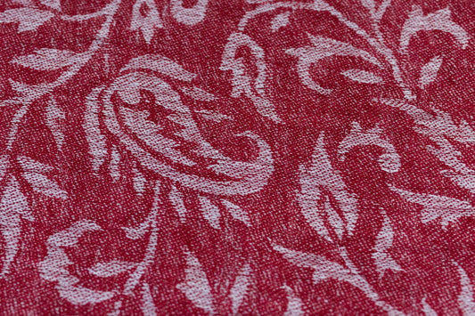 Pashmina Shawl – Wine Red & Teal Floral - Maison Makalu