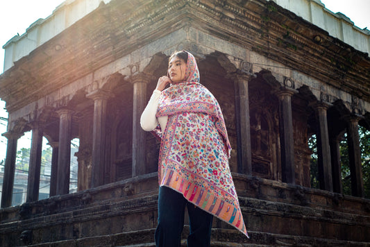 Baby Cashmere Shawl – Garden Bloom - Maison Makalu