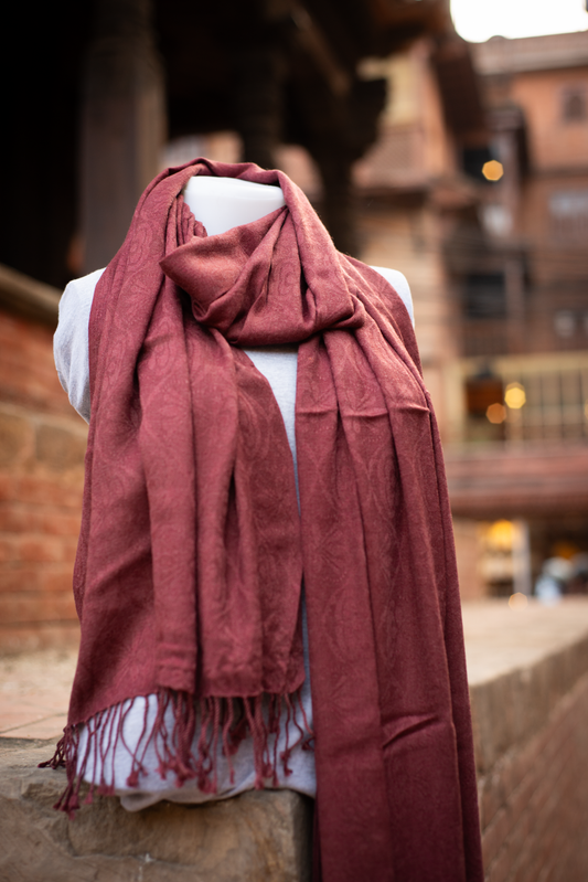 Jacquard Vegan Cashmere Shawl - Maison Makalu